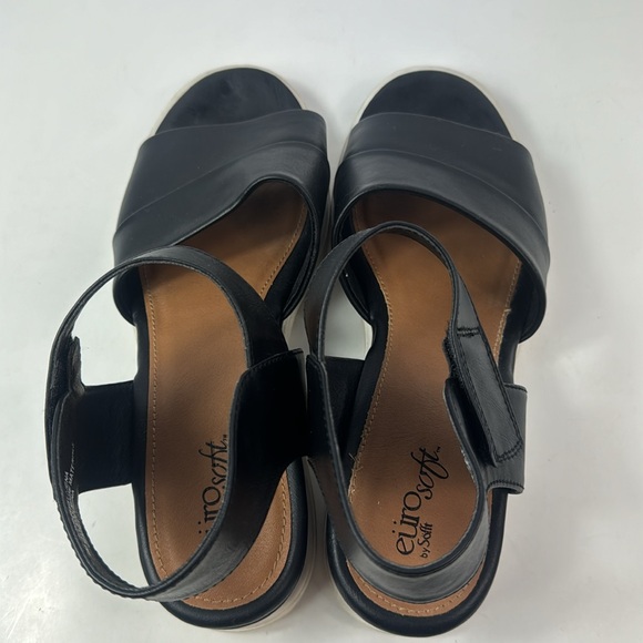 Euro Soft By Sofft Jena Black Leather Women's Wedge - Picture 10 of 13